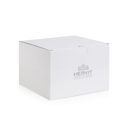 Hervit - Box 2 sfere Natale vetro portatealite ø8CM