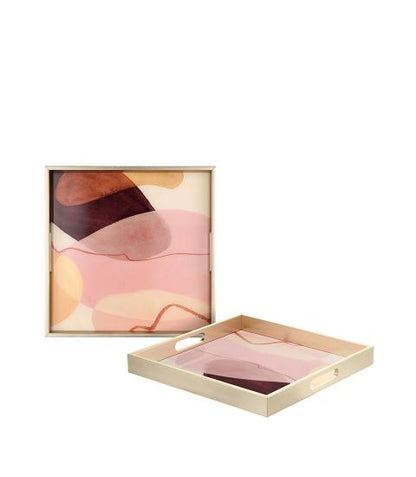 L'Oca Nera - vassoio quadrato dune di seta