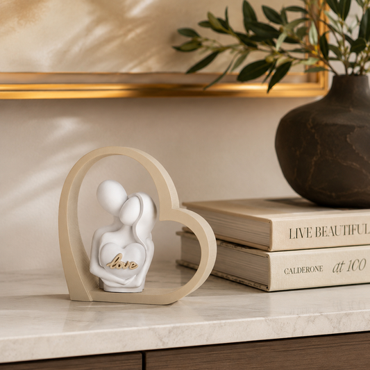 Bongelli - Coppia cuore love nocciola 14x14