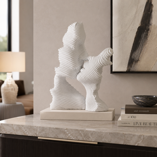 Bongelli - Scultura bacio stilizzata 16x29 base nocciola