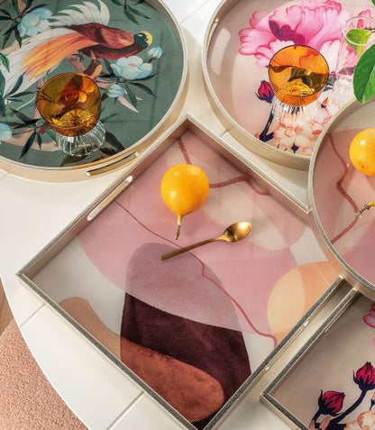 L'Oca Nera - vassoio quadrato dune di seta