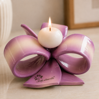 Gli Alberelli- Fiocco portacandela lilla