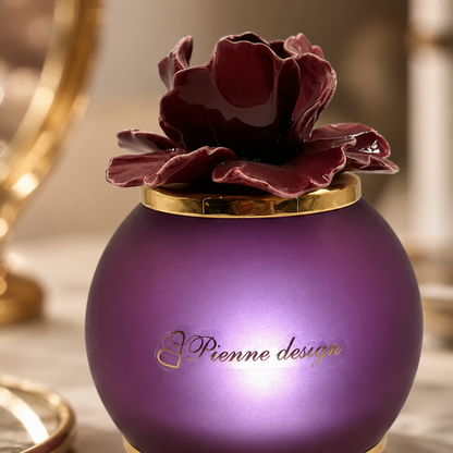 Pienne - Lampada amaranto con fiore