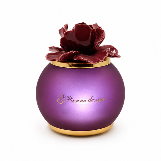 Pienne - Lampada amaranto con fiore
