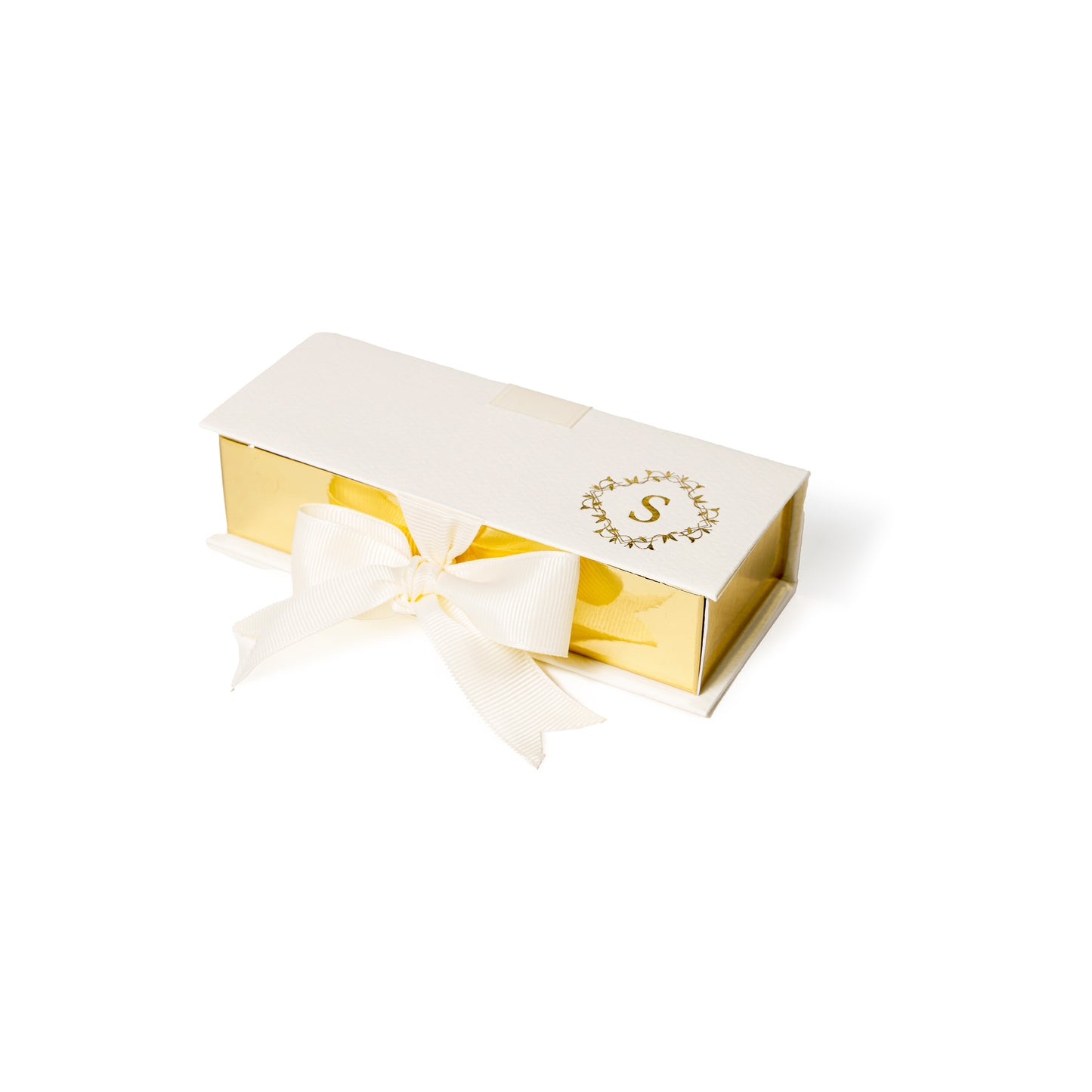 Buy Quick - Scatola ribalta panna e oro 15x15x3cm