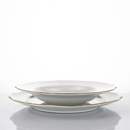 Weissestal - Elga oro Servizio di piatti tavola 18 pezzi in porcellana