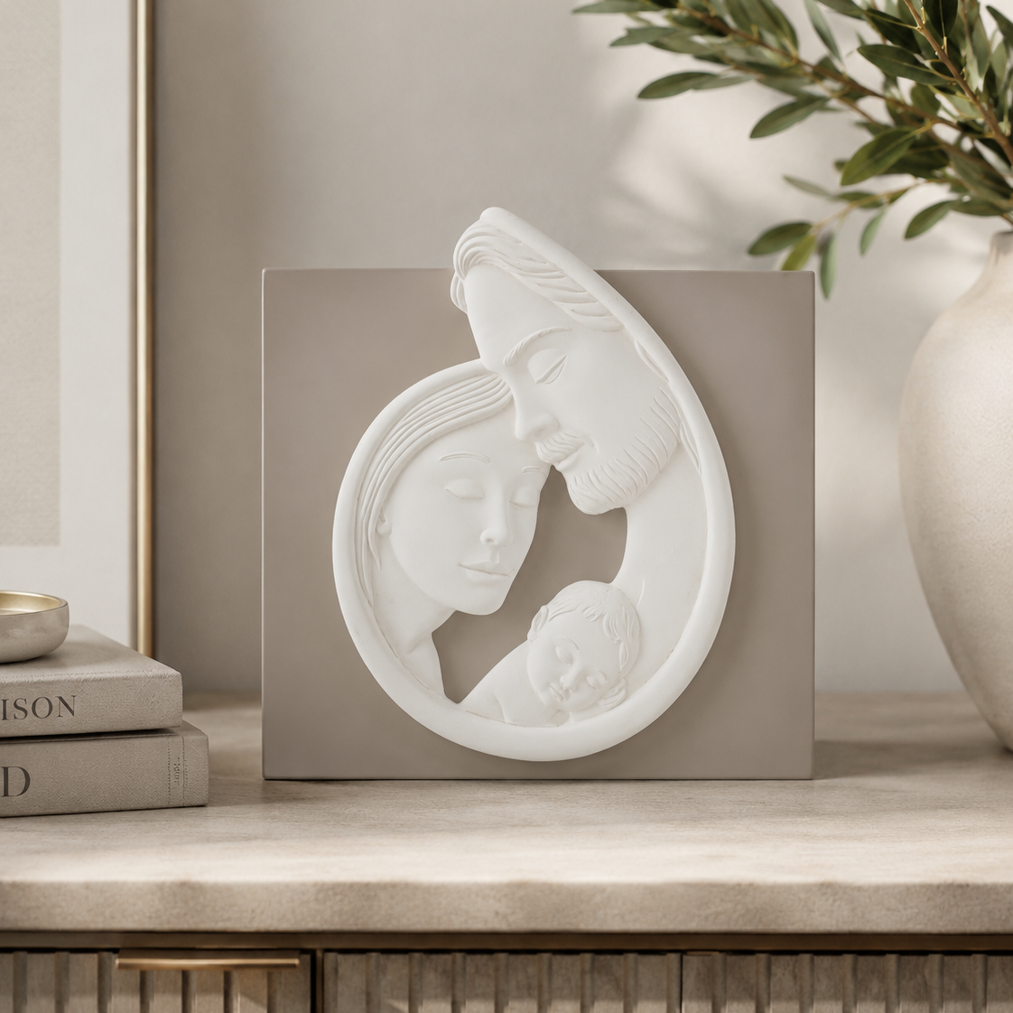 Fantin - Sacra famiglia bianca base tortora