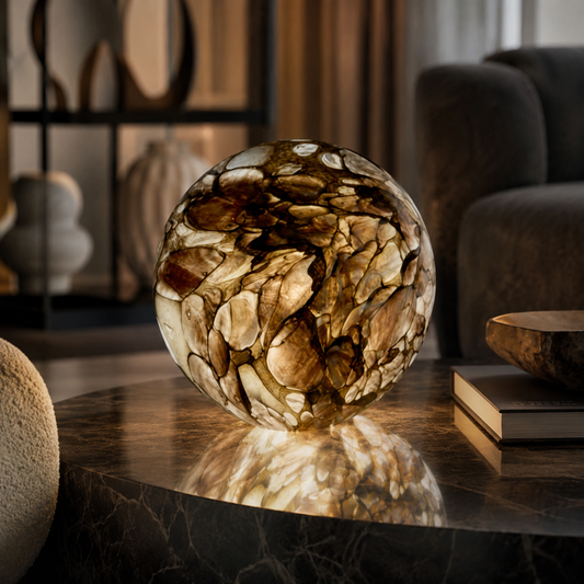Fantin - Lampada led sfera marmoreo diam. 28cm