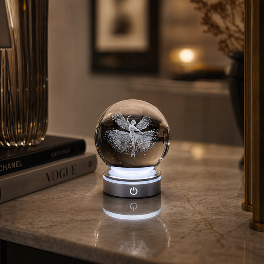 Hervit - Sfera crystal planet Ballerina Ø10cm