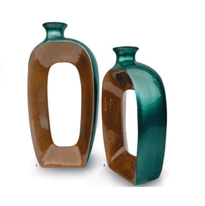 Ambienti Glamour - Vaso Oro Verde Grande  24x11xh50 cm