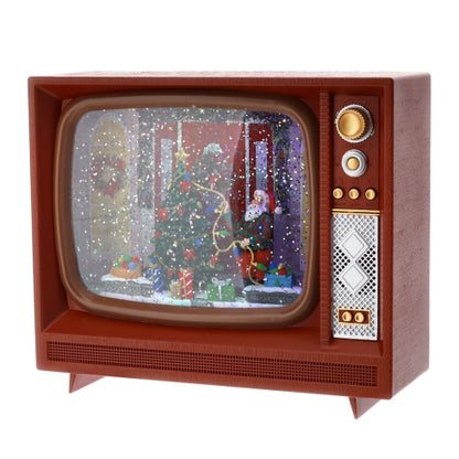 Hervit – Tv vintage Babbo Natale Led e Musica 25X9XH21CM