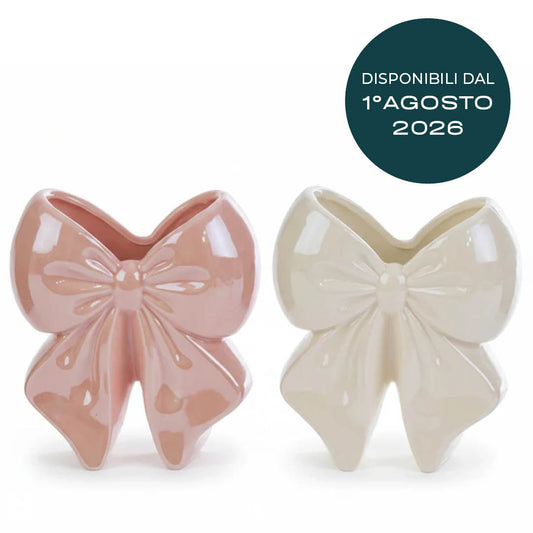 Le Stelle -  Vaso dolce nodo Bianco e Rosa assortiti h20