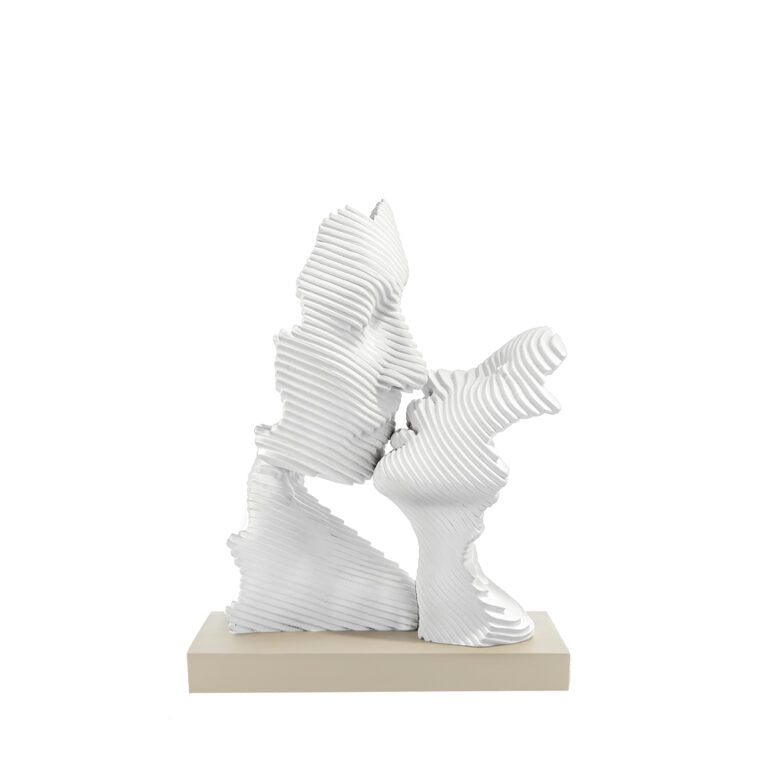 Bongelli - Scultura bacio stilizzata 15x16 base nocciola