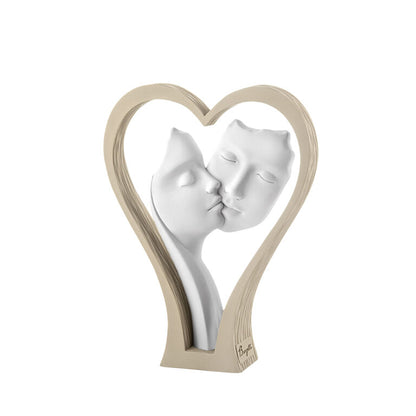 Bongelli - Coppia cuore visi nocciola h18