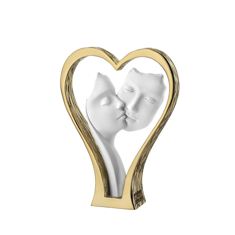 Bongelli - Coppia cuore visi oro h18