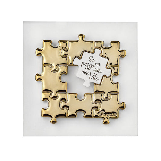 Bongelli - Quadretto puzzle bianco/oro