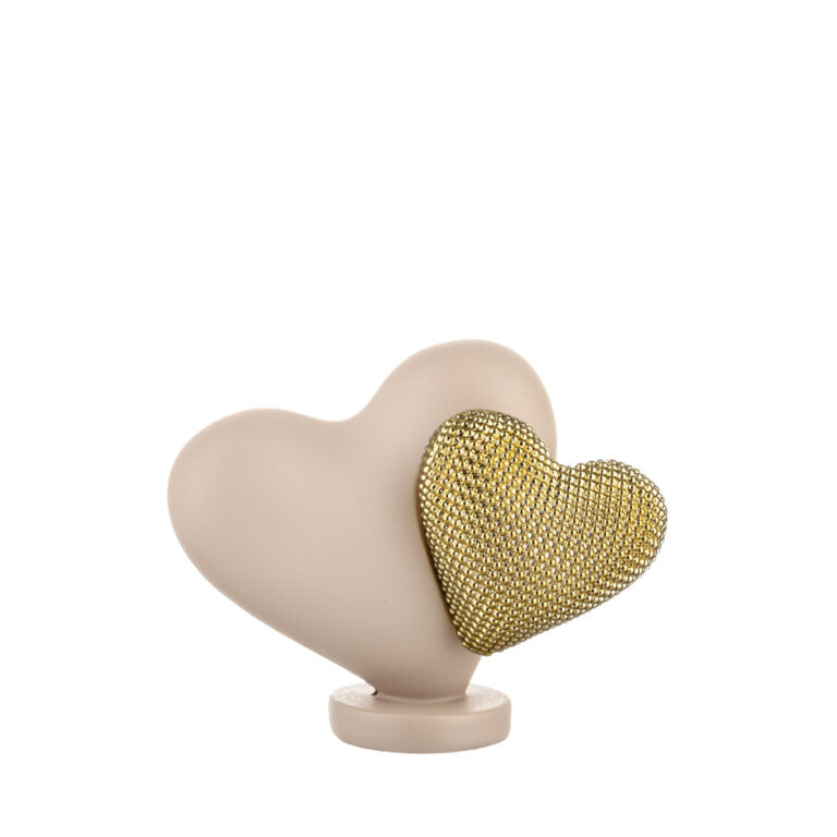 Bongelli - Doppio cuore cipria/oro