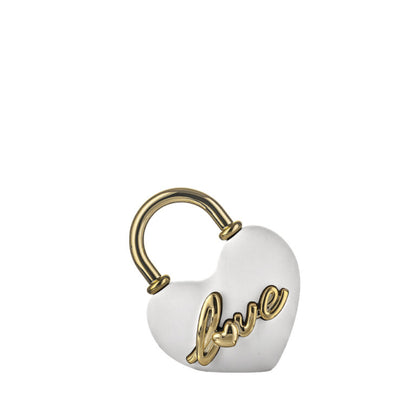 Bongelli - Lucchetto cuore bianco/oro