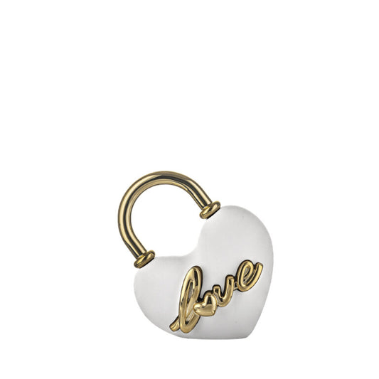 Bongelli - Lucchetto cuore bianco/oro
