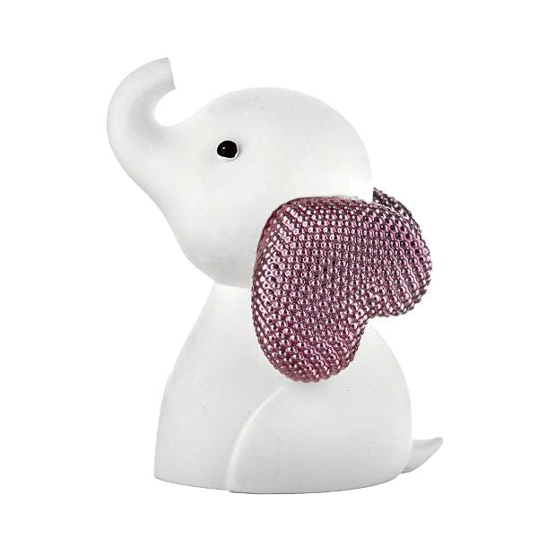 Bongelli - Elefante piccolo bianco/rosa