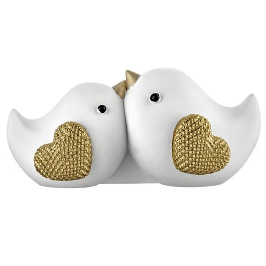 Bongelli - Coppia uccelli bianco/oro
