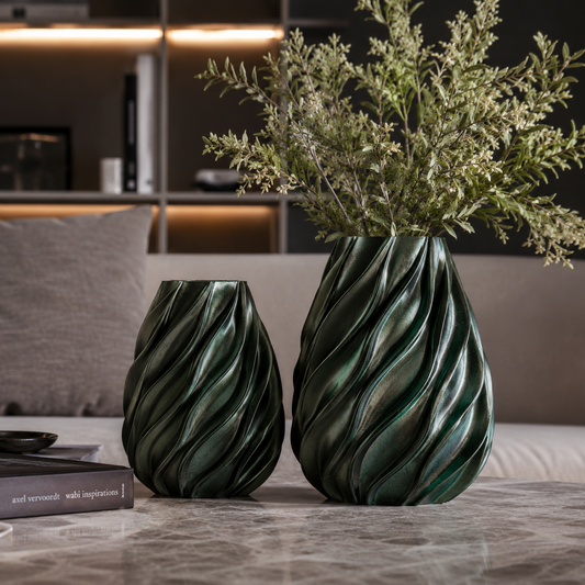 Melaverde - Vaso twist verde glitter