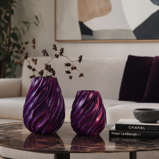 Melaverde - Vaso twist viola bicolor