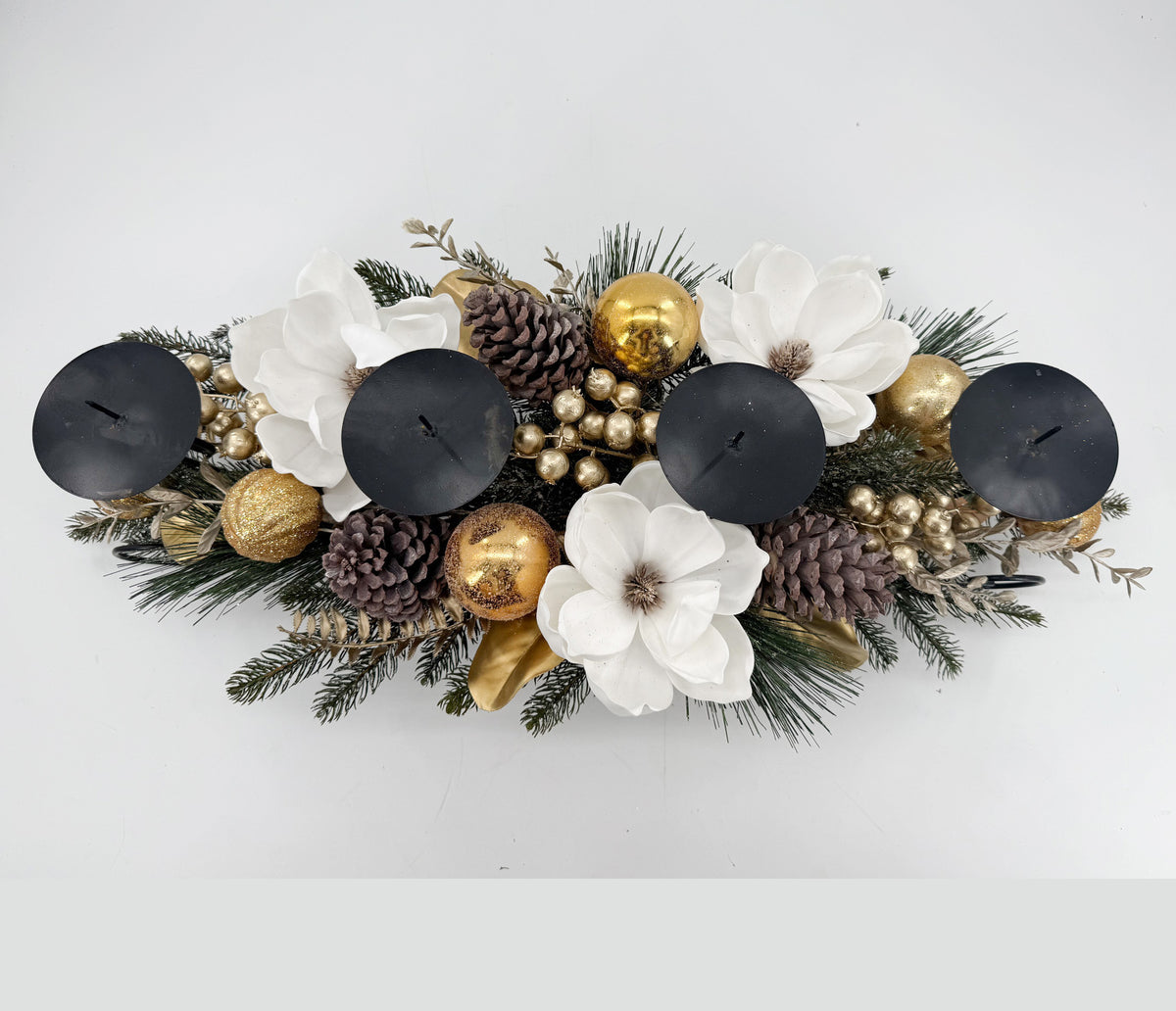 Ellegift - Portacandele natalizio nero-oro
