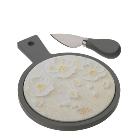 Hervit - Tagliere legno/ceramica tortora