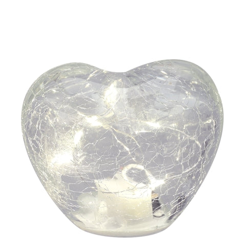 Hervit - Cuore vetro con luce led assortiti