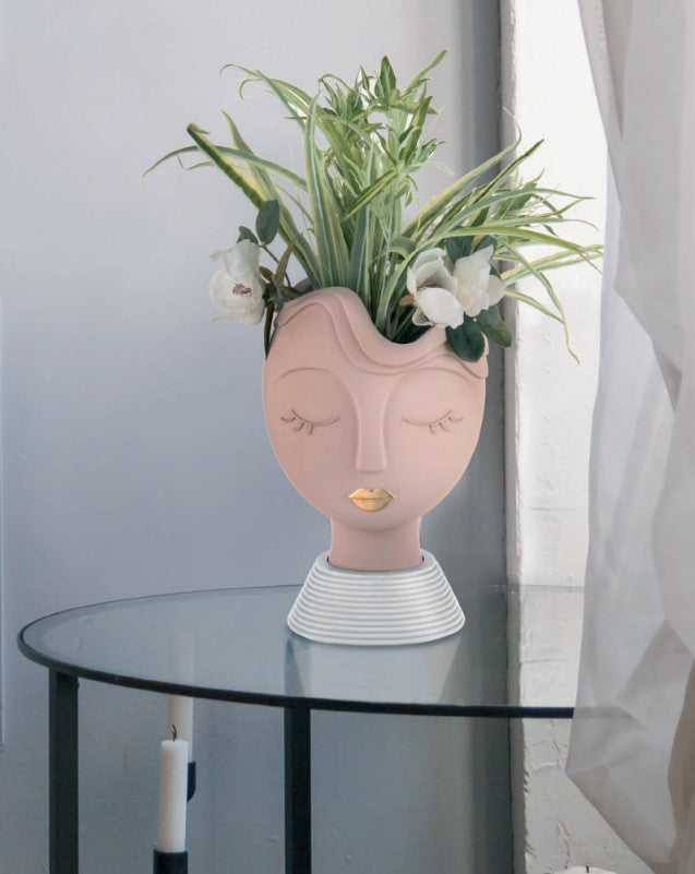 Bongelli - Vaso Viso Donna bianco h 39 cm