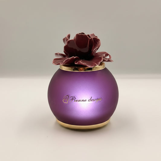 Pienne - Lampada amaranto con fiore