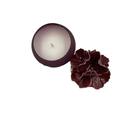 Pienne - Candela piccola con fiore mirto D. 6