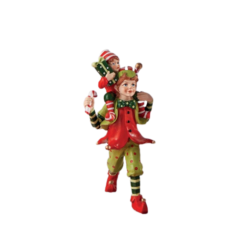 L'Infinito - Elfo in spalla decorazione natalizia