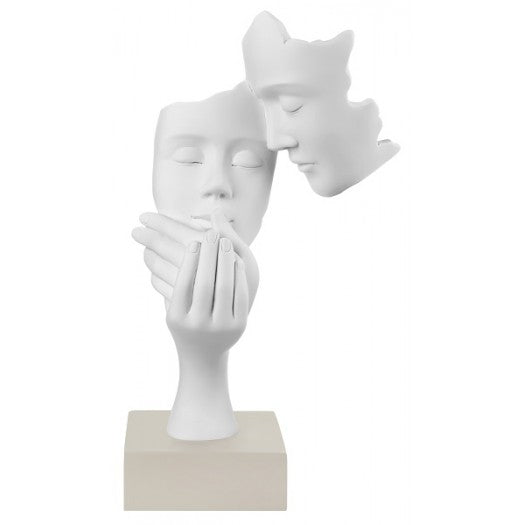 Bongelli - Coppia Face Bianca base Nocciola H39 cm