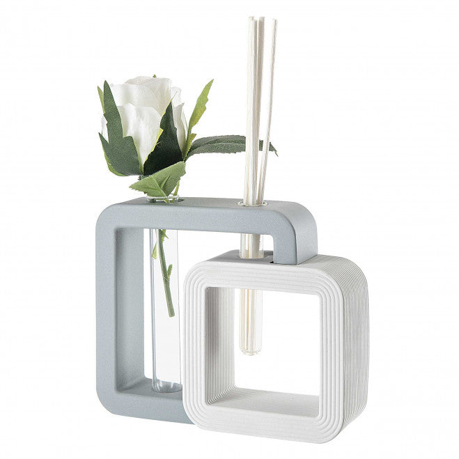 Bongelli - Vaso quadrato con profumatore 27X23h cm in più varianti
