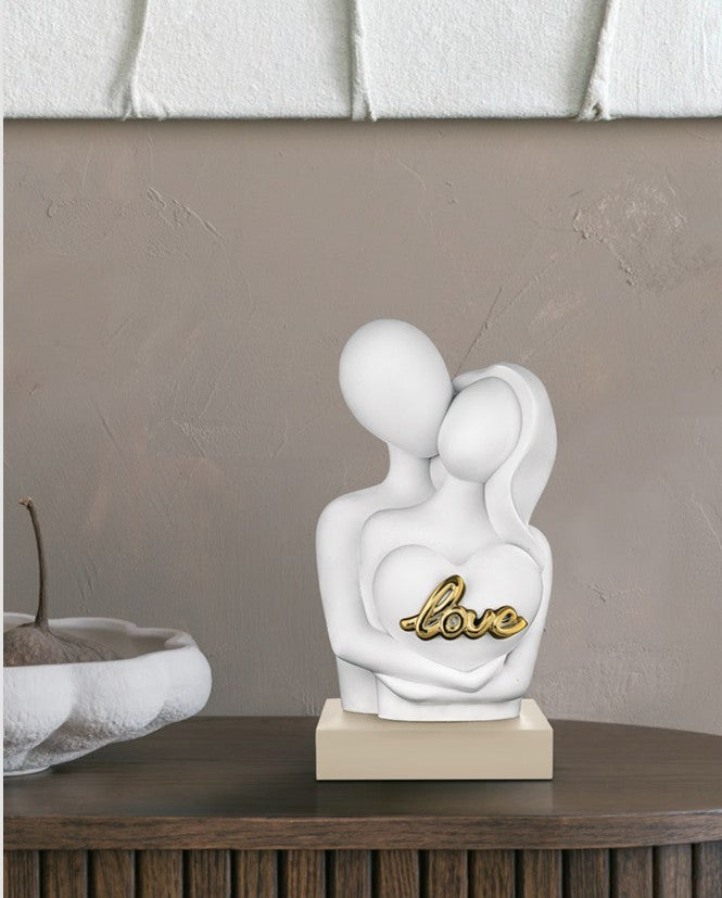 Bongelli - Coppia abbraccio nocciola scritta love