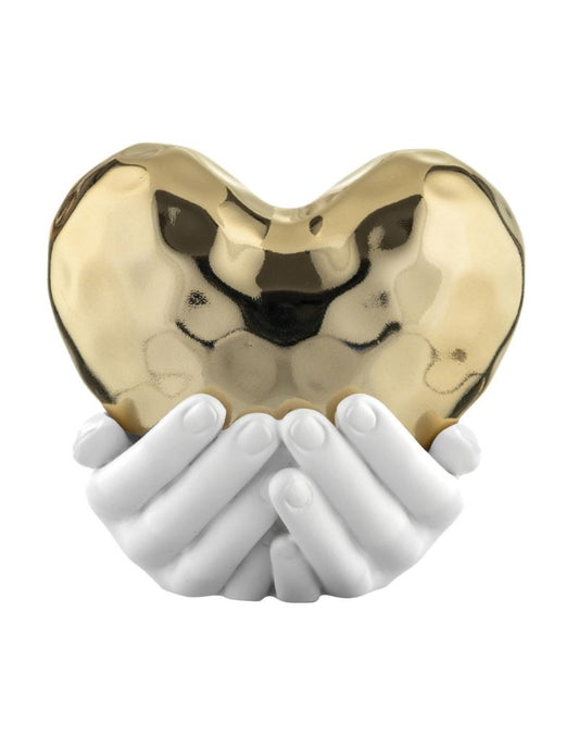 Bongelli - Scultura mani con cuore oro liscio