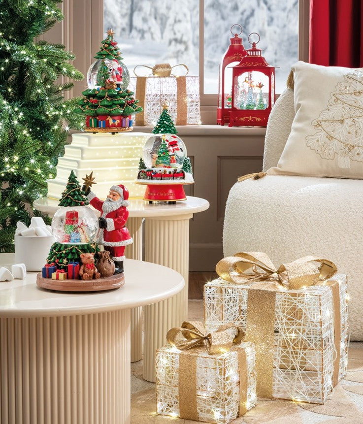 L'Oca Nera - palla di neve albero di natale con carillon