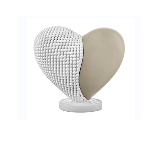 Bongelli - Cuore grande bicolore bianco/nocciola