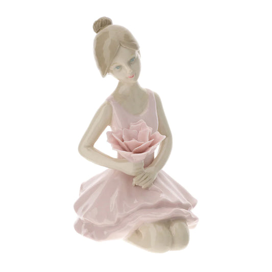 Hervit - Ballerina in ginocchio porcellana 12cm rosa