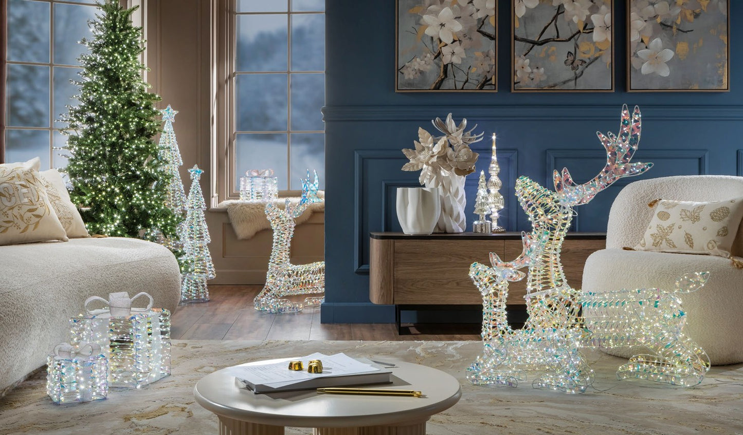 L'Oca Nera - Albero ghiaccio natalizio grande con luce led