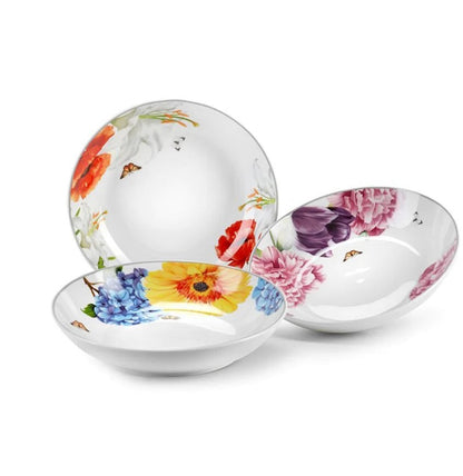 Fade - Ikebana Servizio di piatti tavola 18 pezzi in porcellana