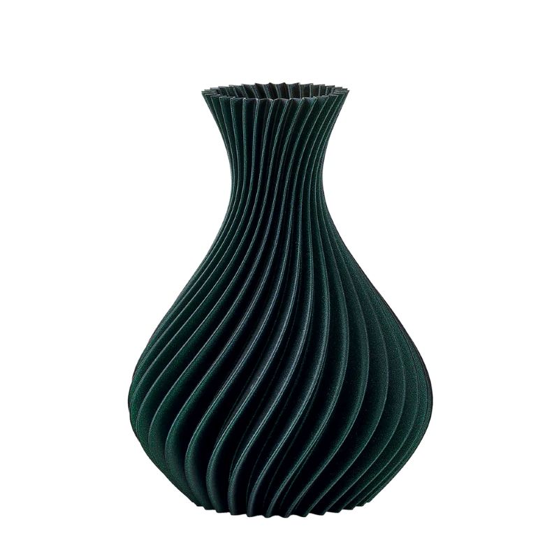 Melaverde - Vaso spirale verde glitter H26