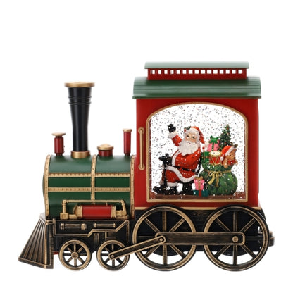 Hervit – Treno con Vagone e Babbo Natale Luce LED - 48X9XH20CM