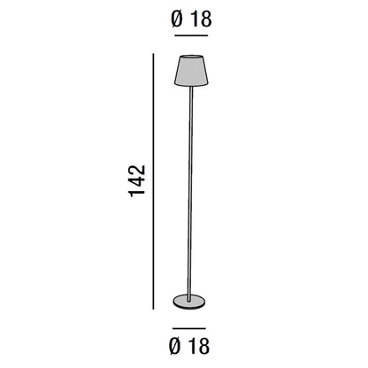 PERENZ -  Estia Piantana esterna touch led ricaricabile