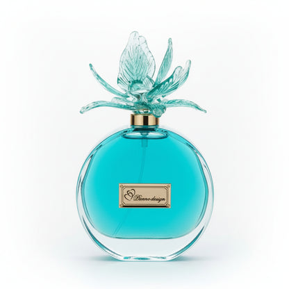 Pienne - Bottiglia tonda con fiore murano