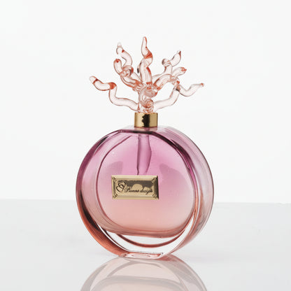 Pienne - Bottiglia tonda con fiore murano