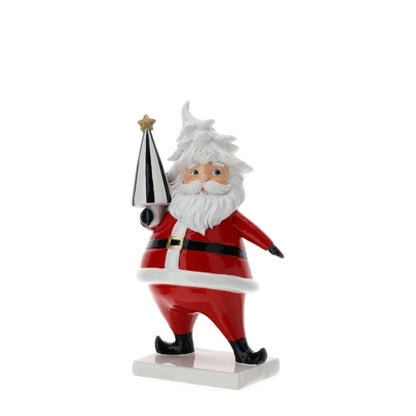 Hervit – Babbo natale fancy rosso con albero a cono bianco/nero