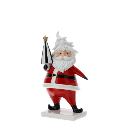 Hervit – Babbo natale fancy rosso con albero a cono bianco/nero